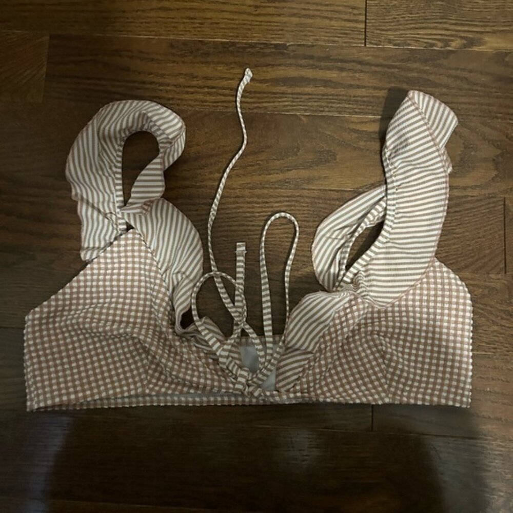 Aerie Checkered Bathing Suit Top
